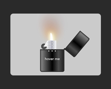 纯CSS3制作打火机动画火焰特效