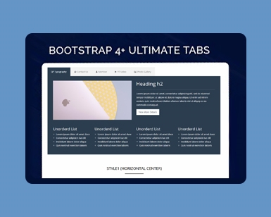 Bootstrap 4标签滑块引导选项卡——前端元素特效
