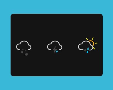 纯CSS实现简约的天气图标动画特效